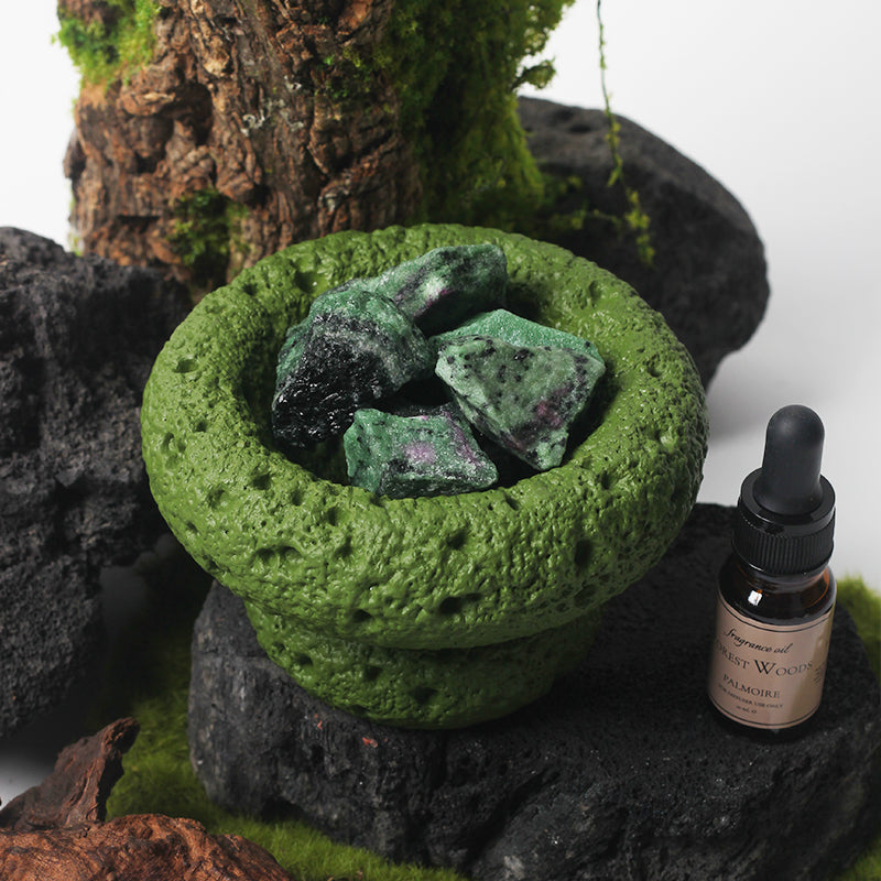 Green Moon Diffuser & Forest Woods Fragrance Oil