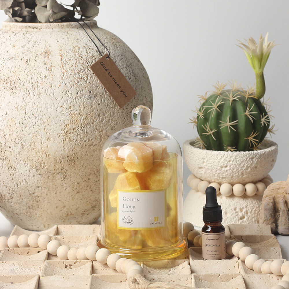 Golden Hour Gemstone Diffuser & Magnolia Fragrance Oil