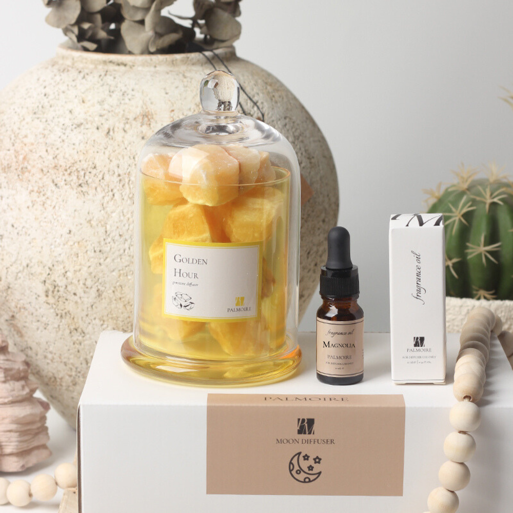 Golden Hour Gemstone Diffuser & Magnolia Fragrance Oil