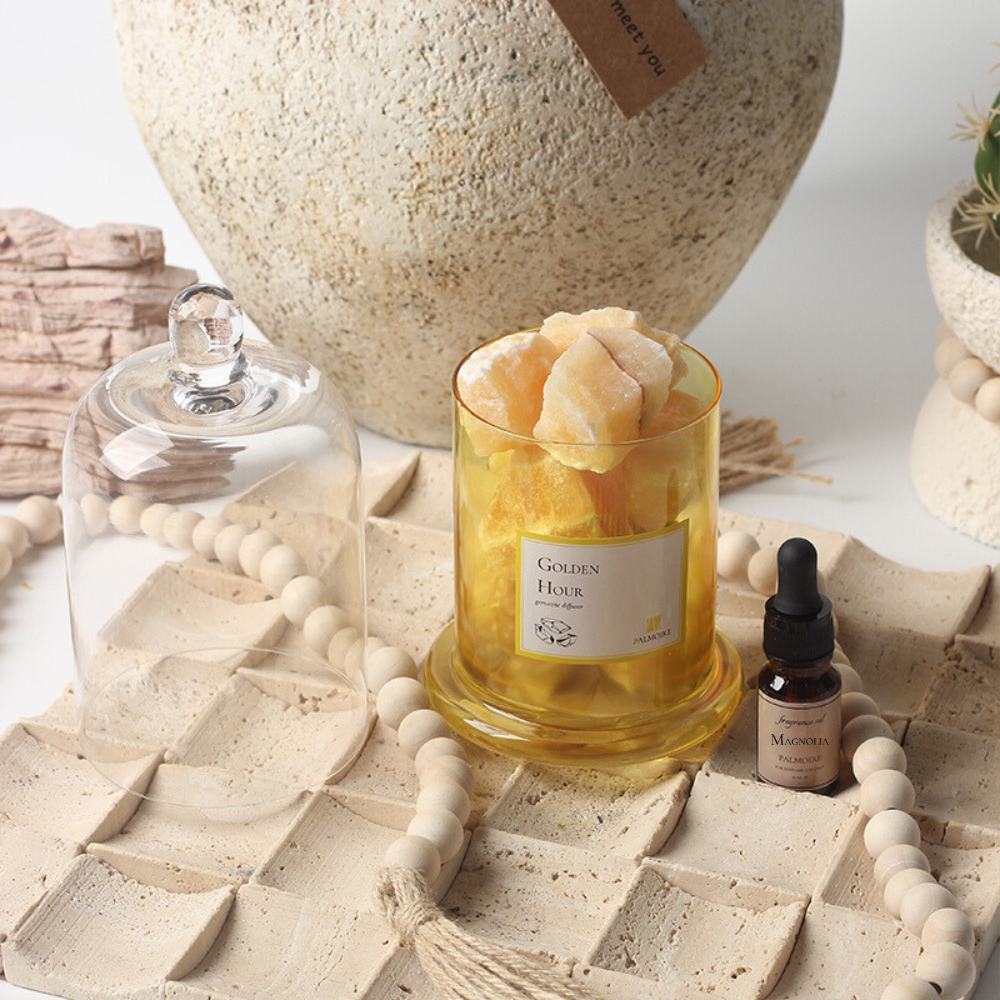Golden Hour Gemstone Diffuser & Magnolia Fragrance Oil