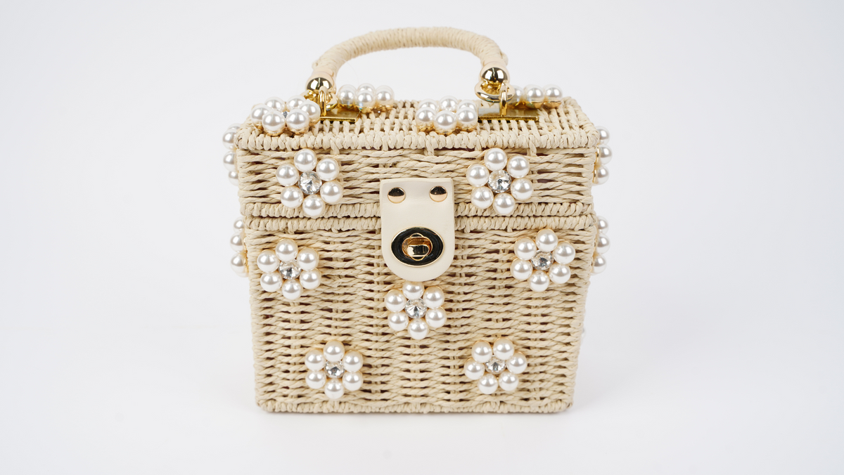 Pretty in Pearls Daisy Top-Handle Purse