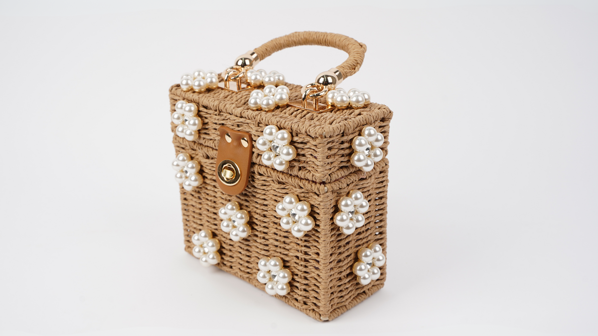 Pearl Endless Summer Daisy Top-Handle Purse