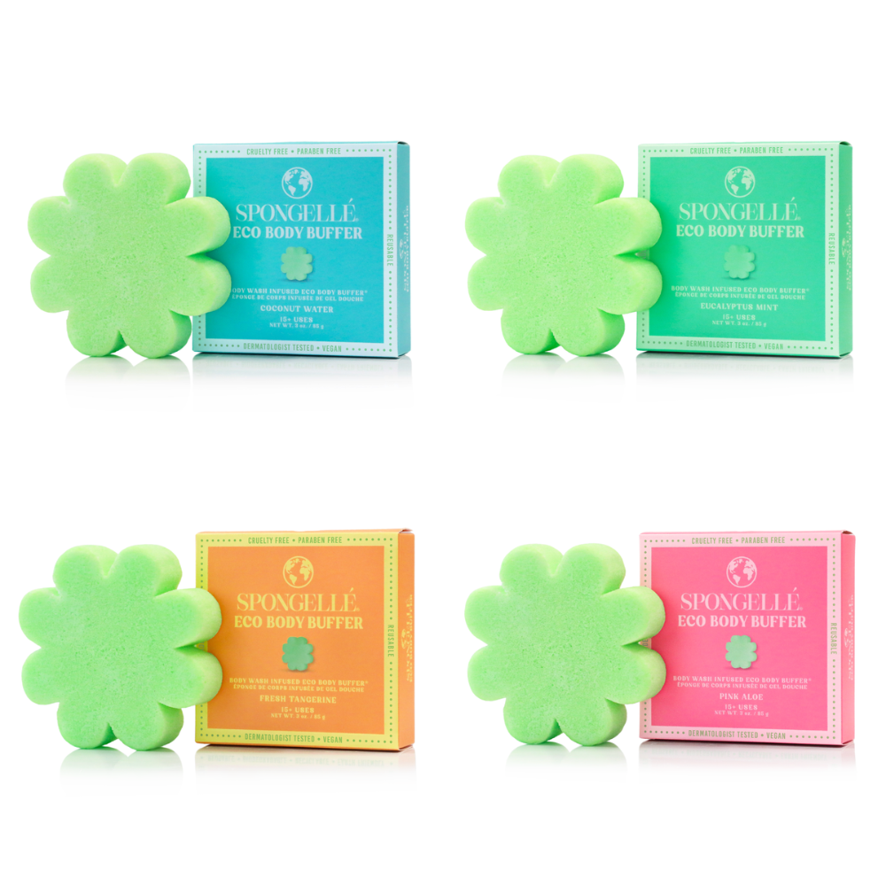Eco Body Wash Buffers | 4-Piece Assorted Set