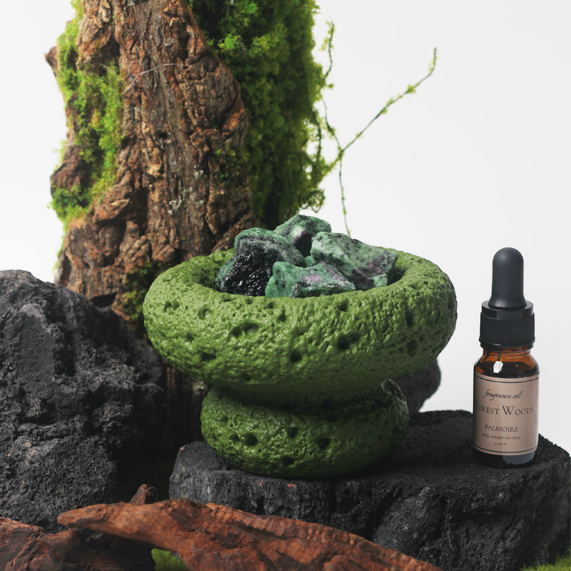 Green Moon Diffuser & Forest Woods Fragrance Oil
