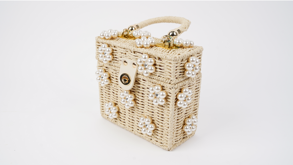 Pretty in Pearls Daisy Top-Handle Purse