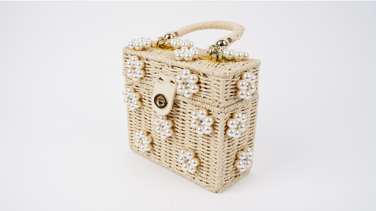 Pretty in Pearls Daisy Top-Handle Purse