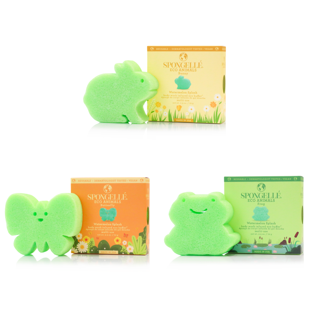 Eco Animals Kids’ Body Wash Buffers | 3-Piece Set