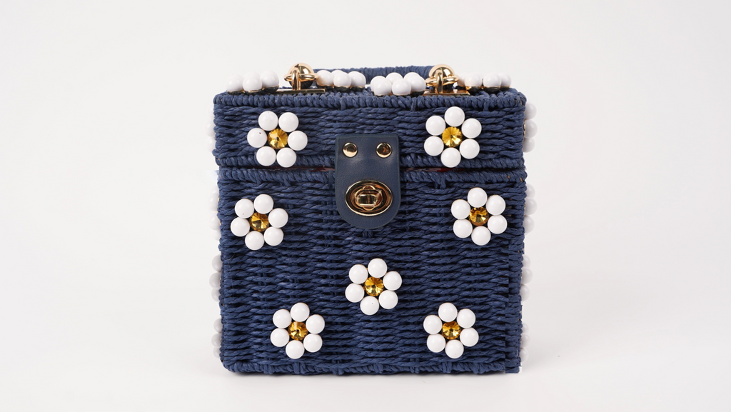 Midnight in the Hamptons Daisy Top-Handle Purse