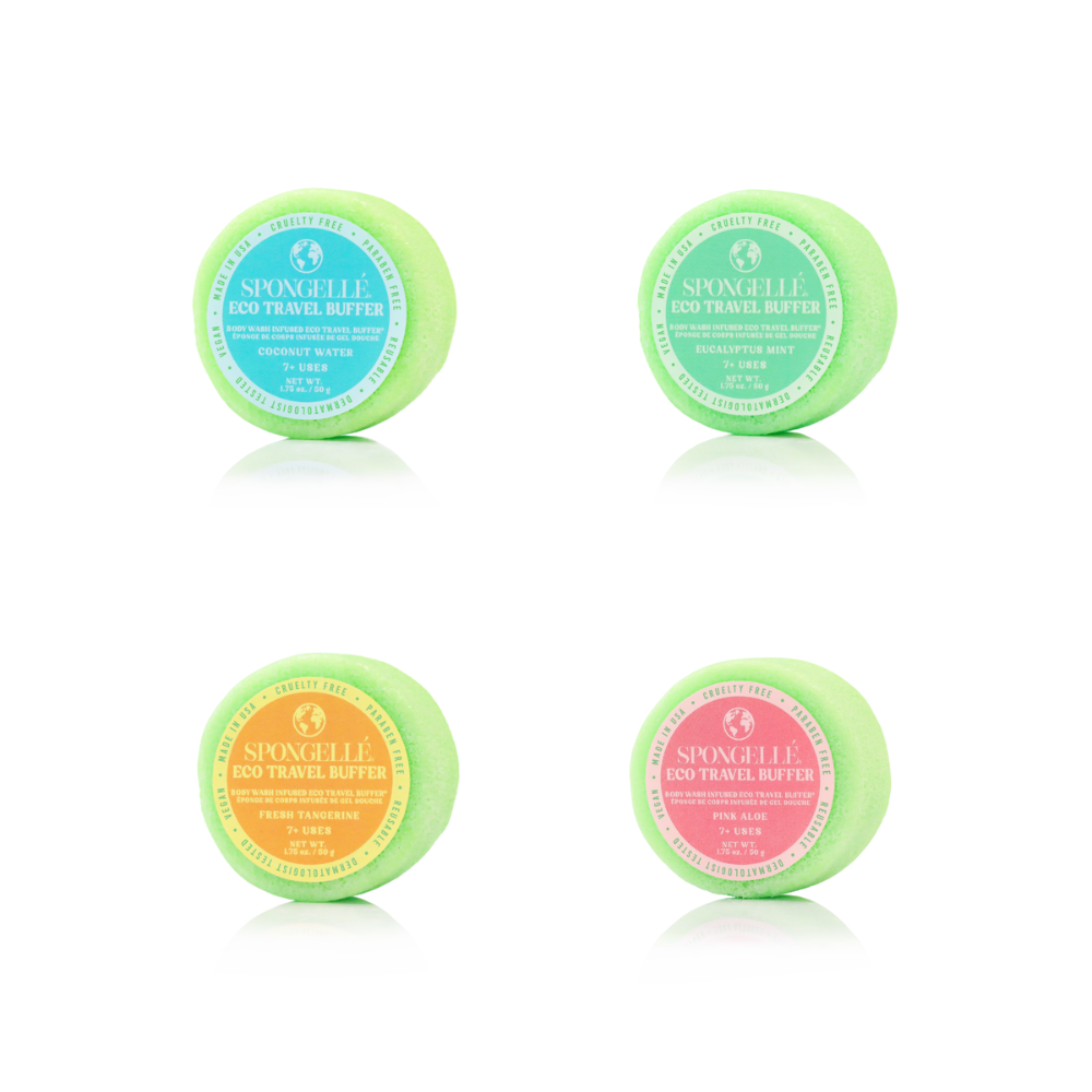 Eco Travel Body Wash Buffers | 4-Piece Set