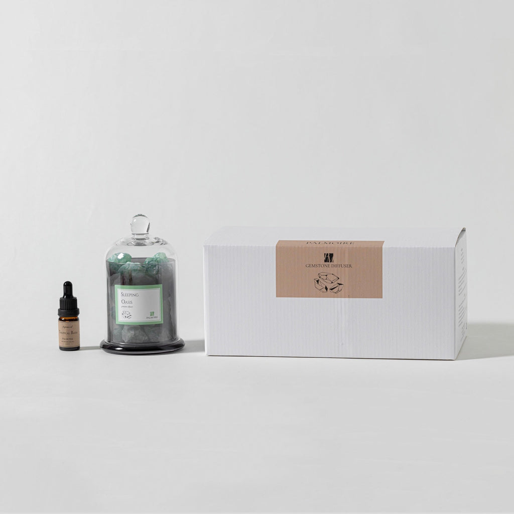 Sleeping Oasis Gemstone Diffuser & Tropical Bath Fragrance Oil