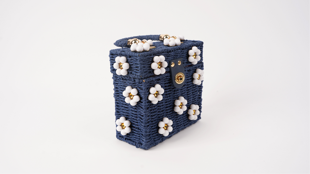 Midnight in the Hamptons Daisy Top-Handle Purse