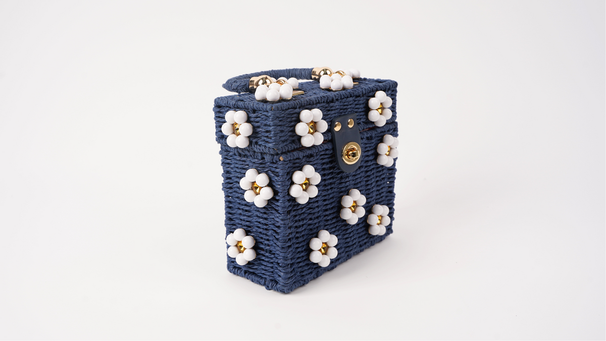 Midnight in the Hamptons Daisy Top-Handle Purse