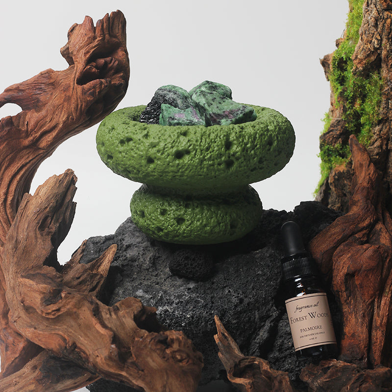 Green Moon Diffuser & Forest Woods Fragrance Oil