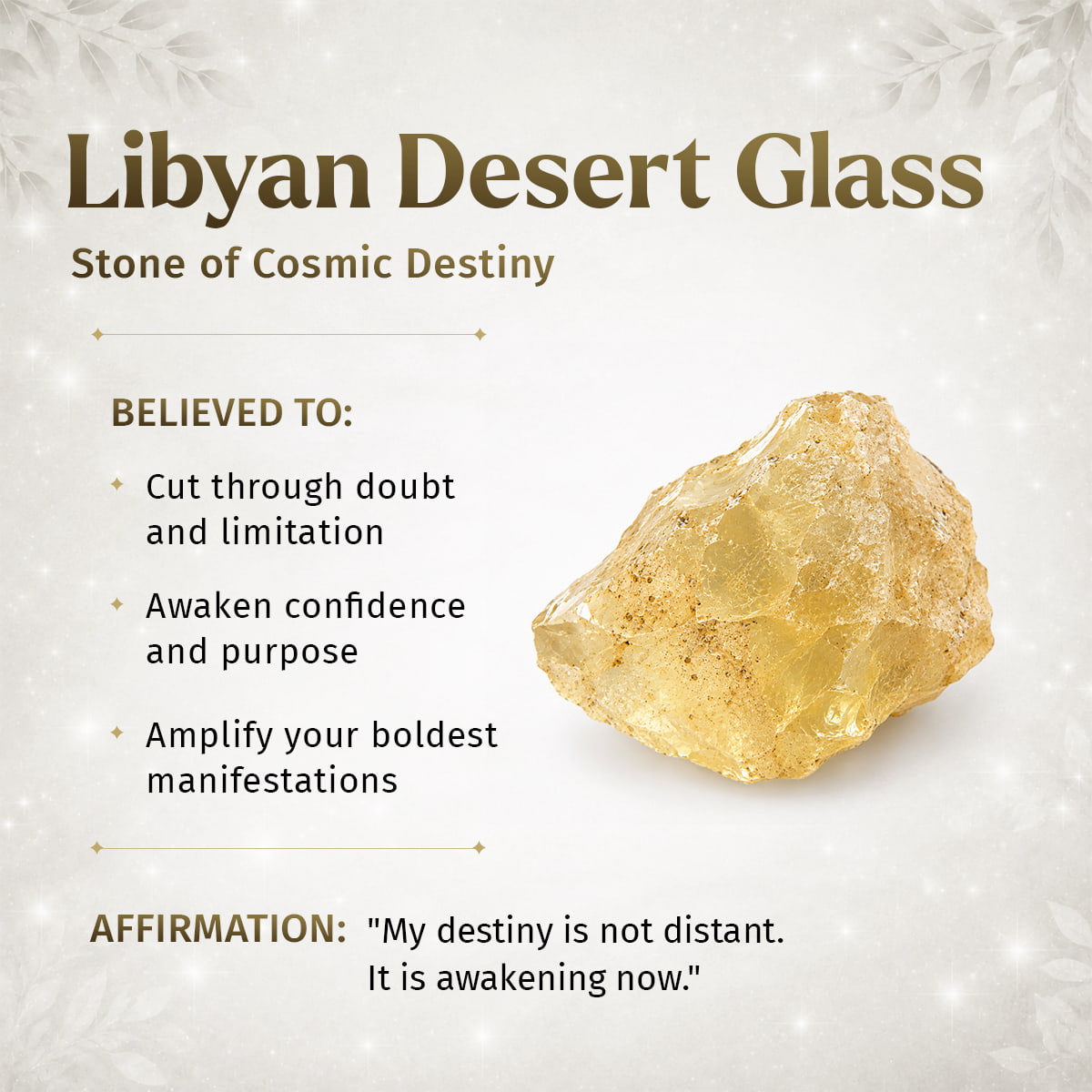 The Destiny Relic | Libyan Desert Glass Pendant Necklace