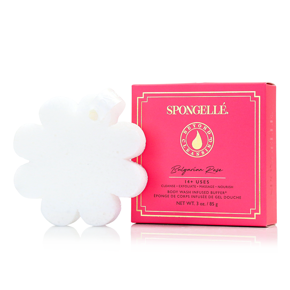 Floral Body Wash Buffers | 3-Piece Boxed Set