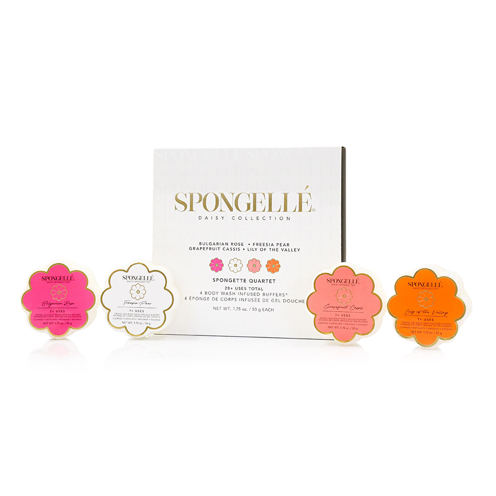 Spongette Travel Body Buffers | 4-Piece Gift Set 1