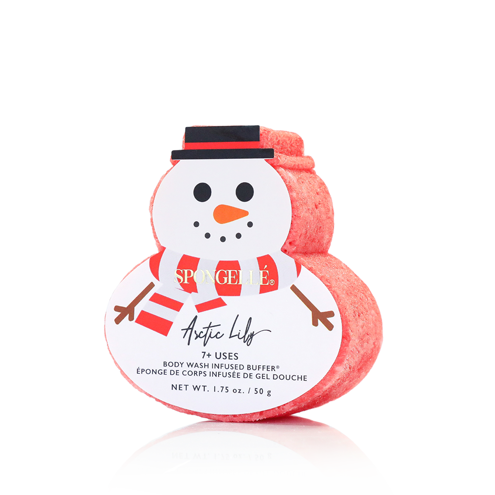 Holiday Snowman Body Wash Buffers | 4-Piece Set