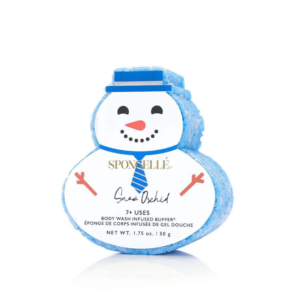 Holiday Snowman Body Wash Buffers | 4-Piece Set