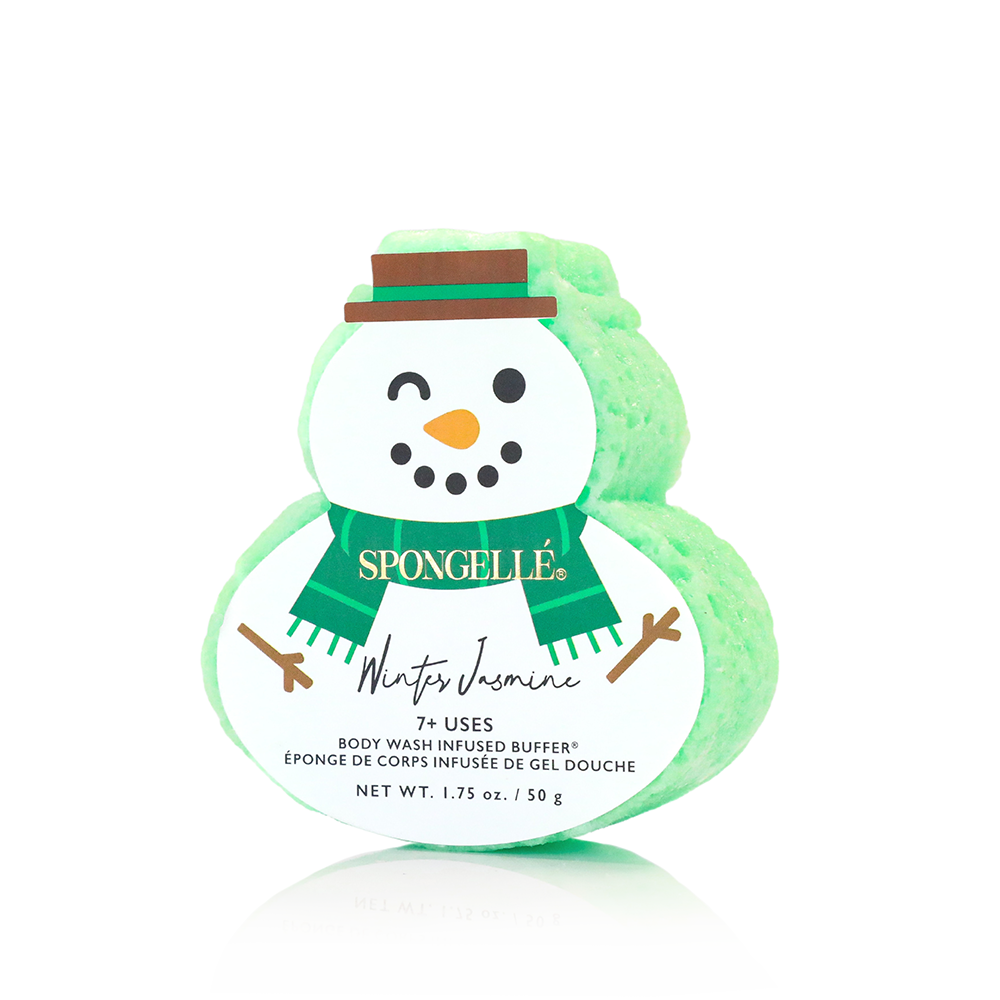 Holiday Snowman Body Wash Buffers | 4-Piece Set