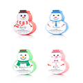 Holiday Snowman Body Wash Buffers | 4-Piece Set