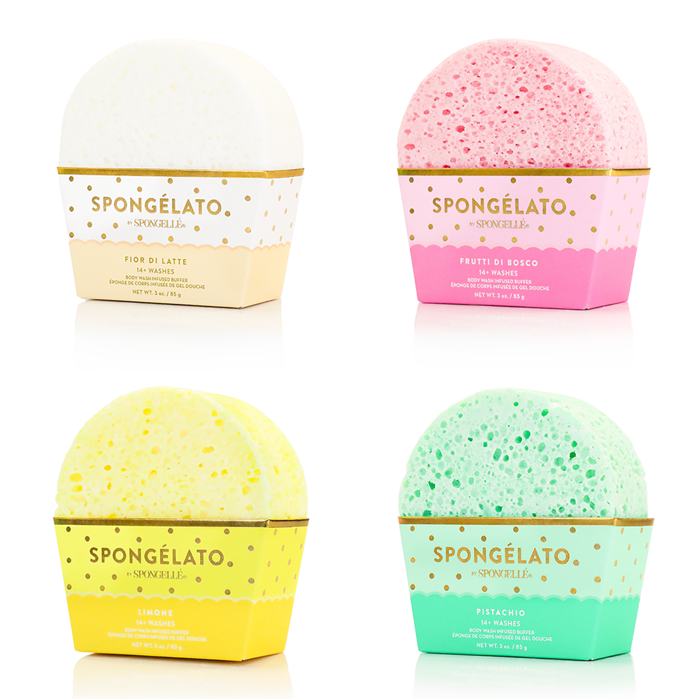 Spongélato Body Wash Buffers | 4-Piece Assorted Set