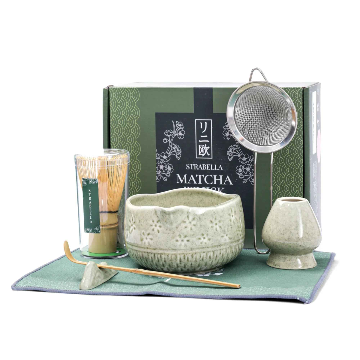7-Piece Matcha Whisk & Ceramic Bowl Gift Set