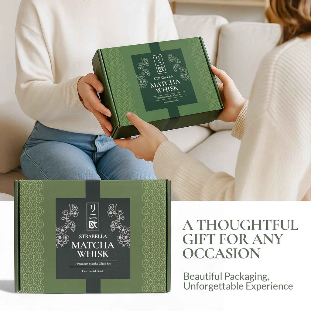 7-Piece Matcha Whisk & Ceramic Bowl Gift Set