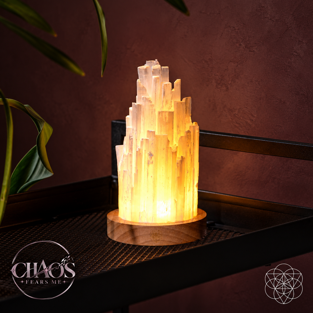 Evening Reset Selenite Lamp