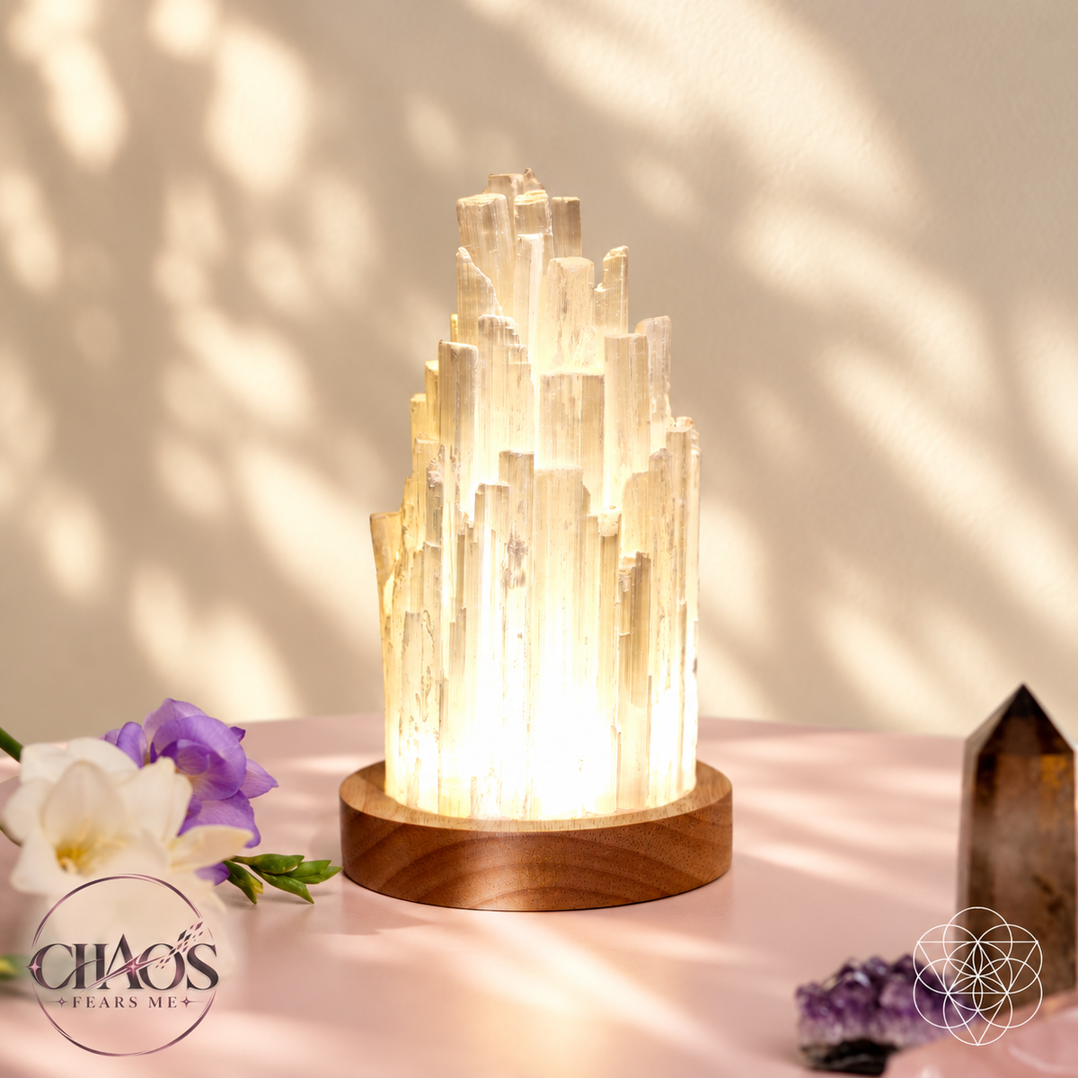 Evening Reset Selenite Lamp