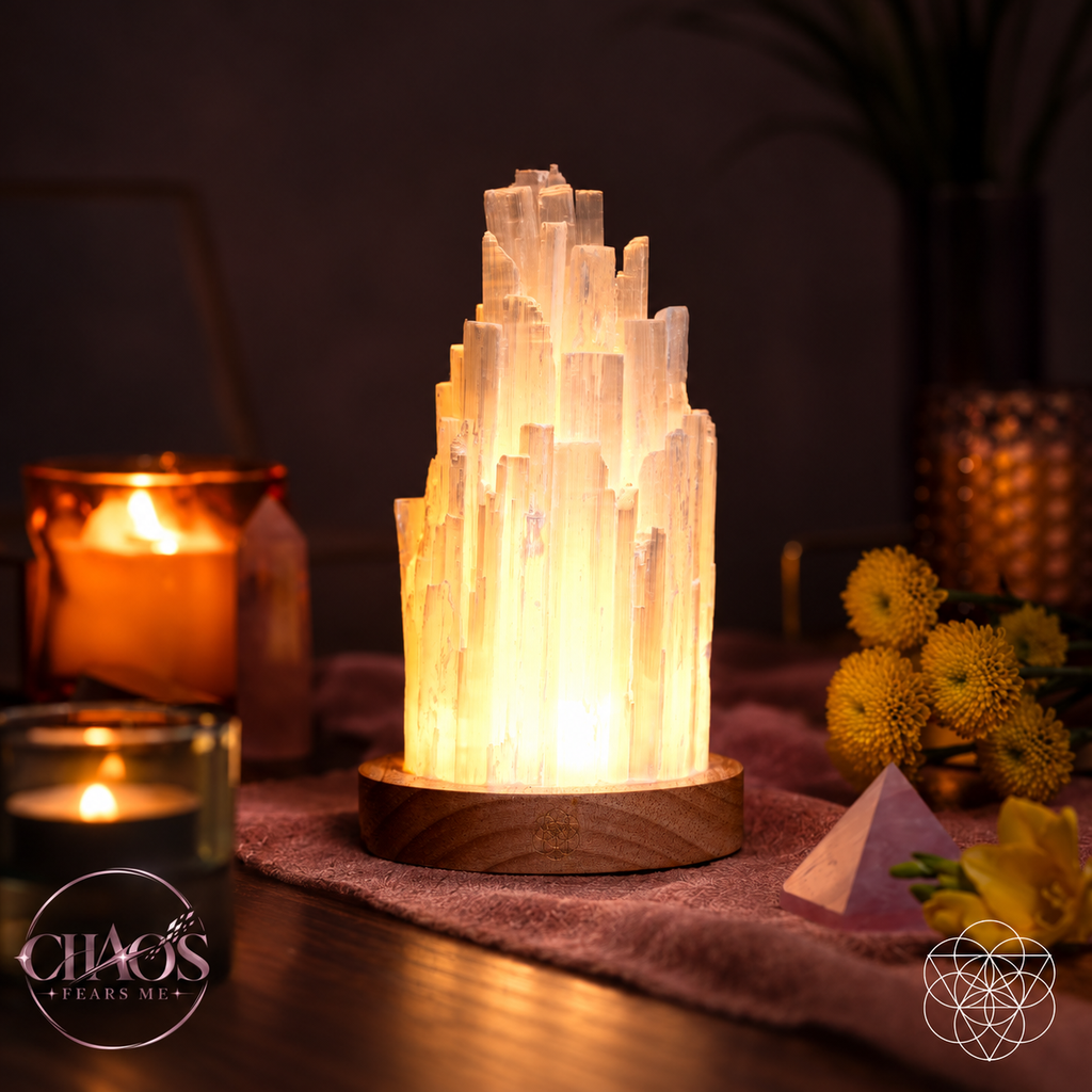 Evening Reset Selenite Lamp