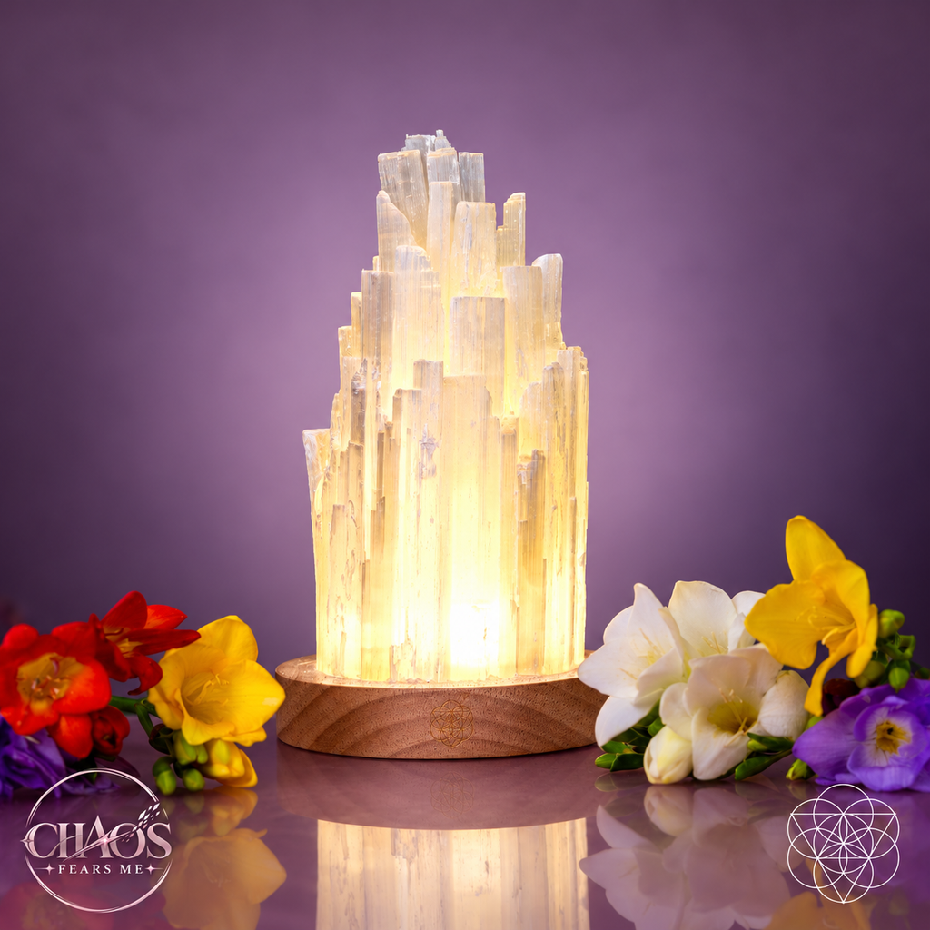 Evening Reset Selenite Lamp