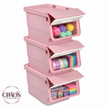 Stackable Storage Bins with Front-Opening Lids — 12.5 QT Small (Set of 3)