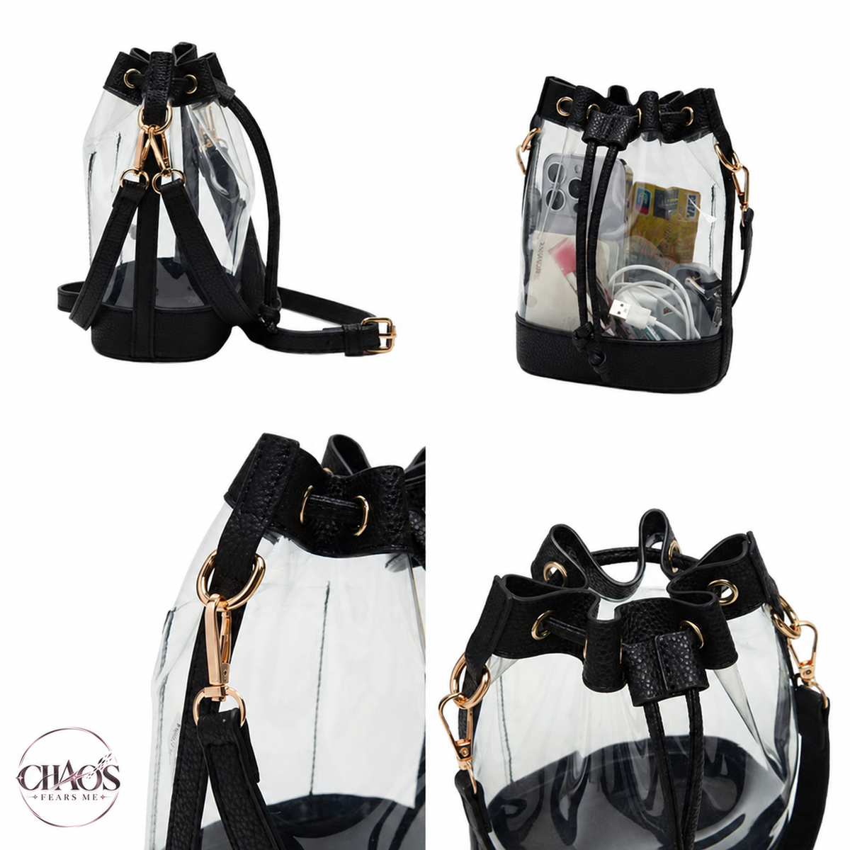 Grab & Go Transparent Bucket Bag