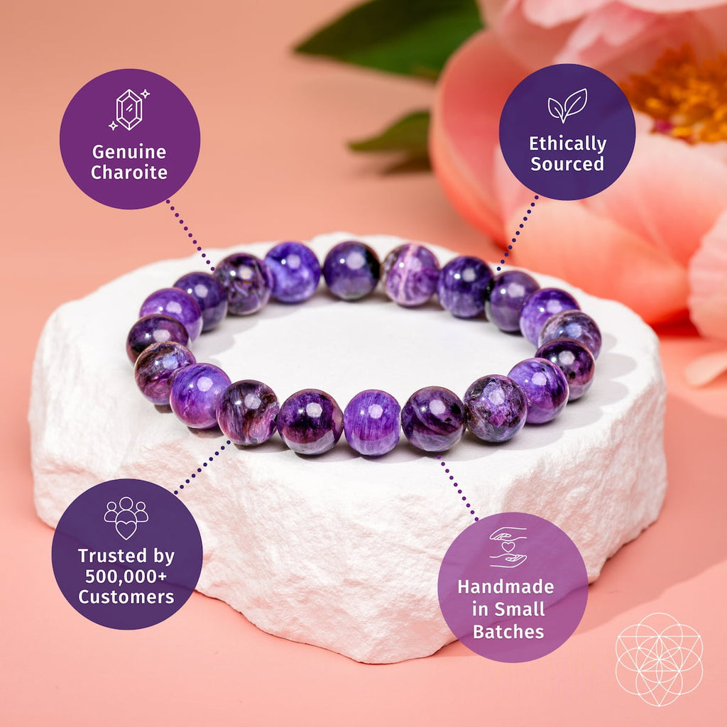 Unshakeable Intuition | Siberian Charoite Beaded Bracelet