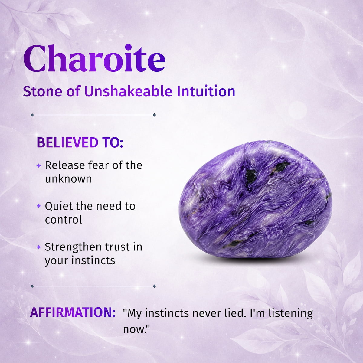 Unshakeable Intuition | Siberian Charoite Beaded Bracelet