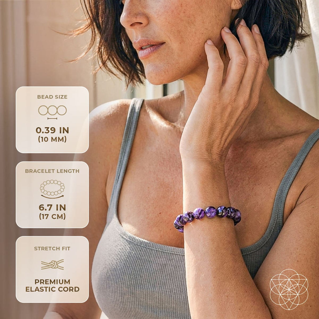 Unshakeable Intuition | Siberian Charoite Beaded Bracelet