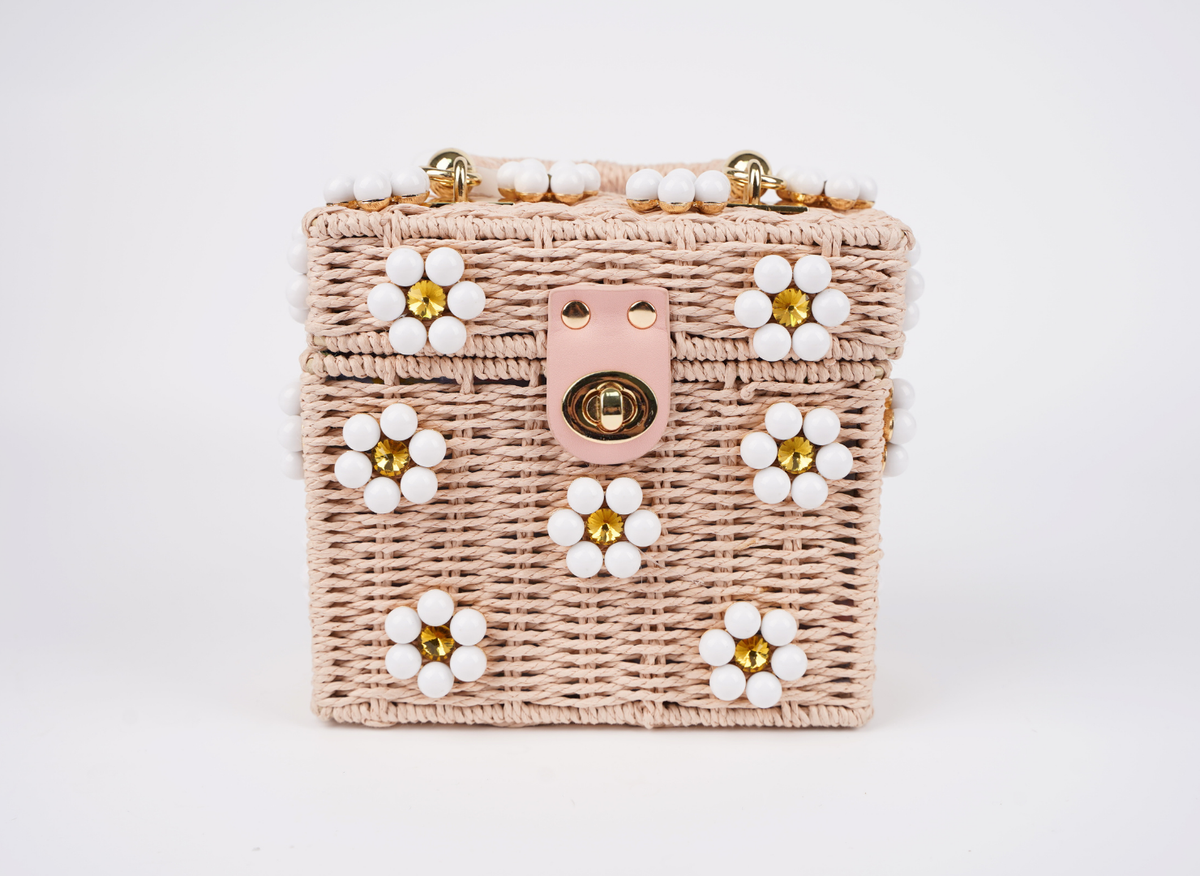 Dreaming in Pink Daisy Top-Handle Purse