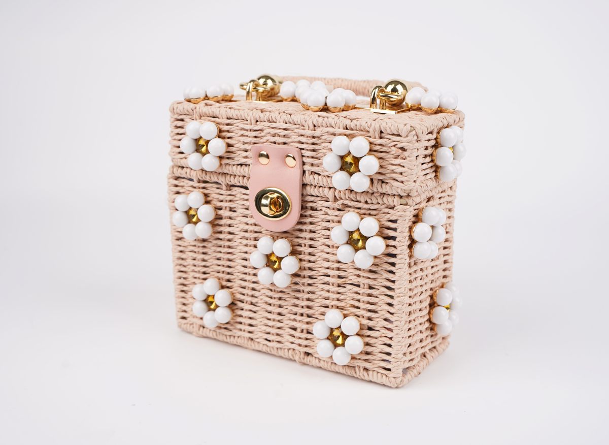 Dreaming in Pink Daisy Top-Handle Purse
