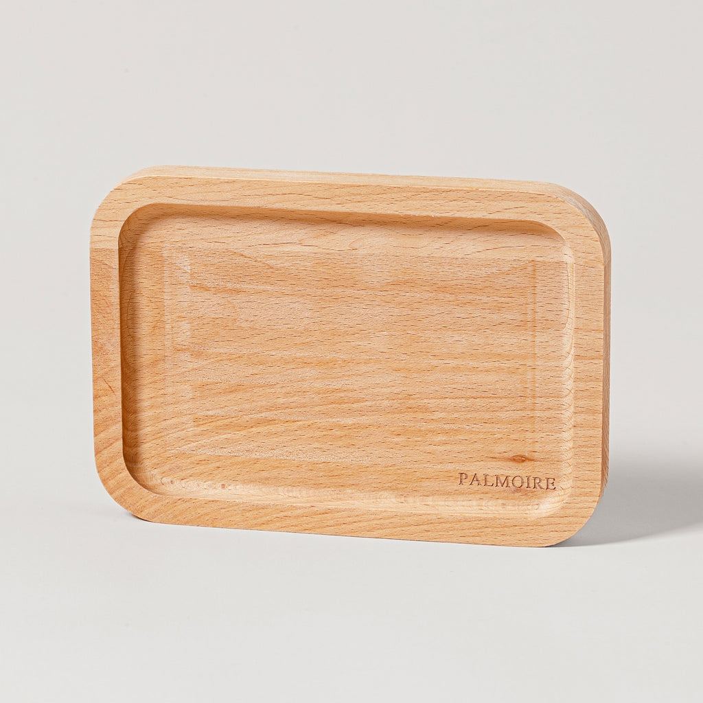 Koffie Coffee-Scented Candle & Wood Tray Set