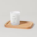 Koffie Coffee-Scented Candle & Wood Tray Set