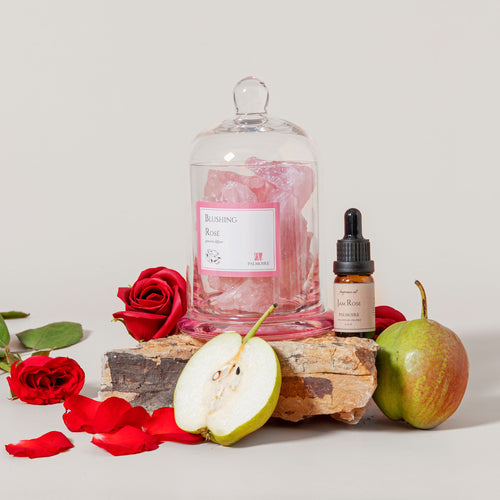 Blushing Rosé Gemstone Diffuser & Jam Rose Fragrance Oil