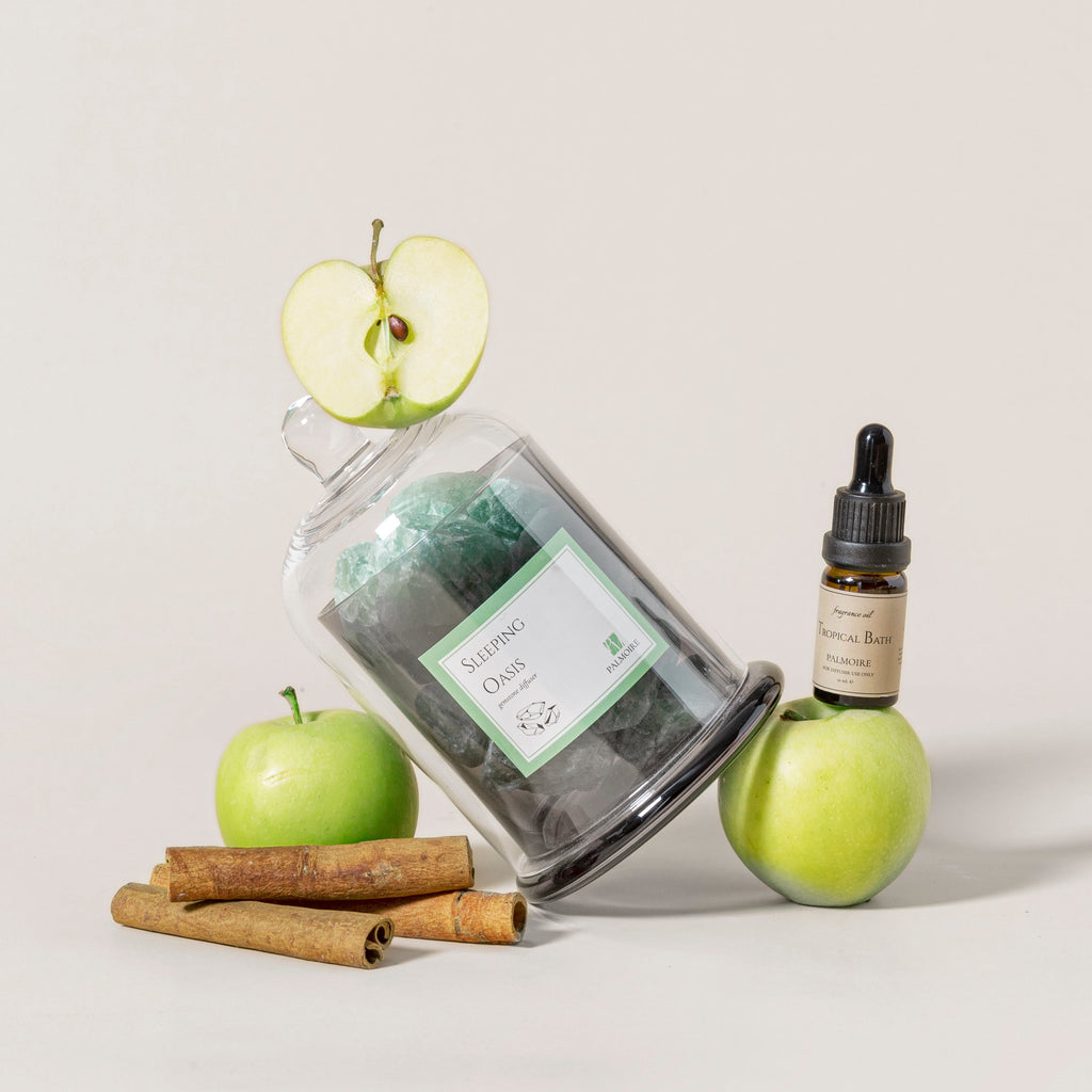 Sleeping Oasis Gemstone Diffuser & Tropical Bath Fragrance Oil