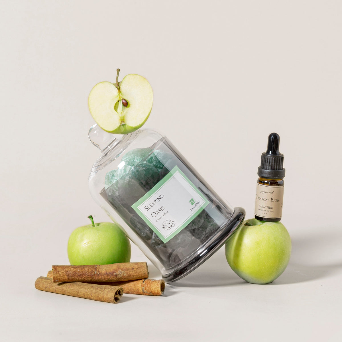 Sleeping Oasis Gemstone Diffuser & Tropical Bath Fragrance Oil