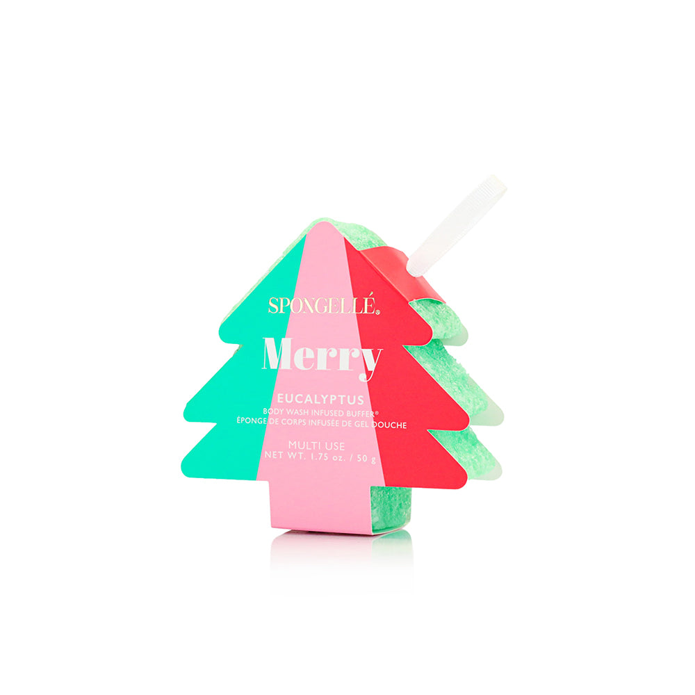 Holiday Tree Body Wash Buffers | 4-Piece Ornament Set