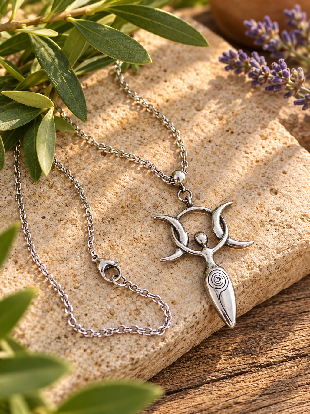 Moon Goddess Pendant Necklace