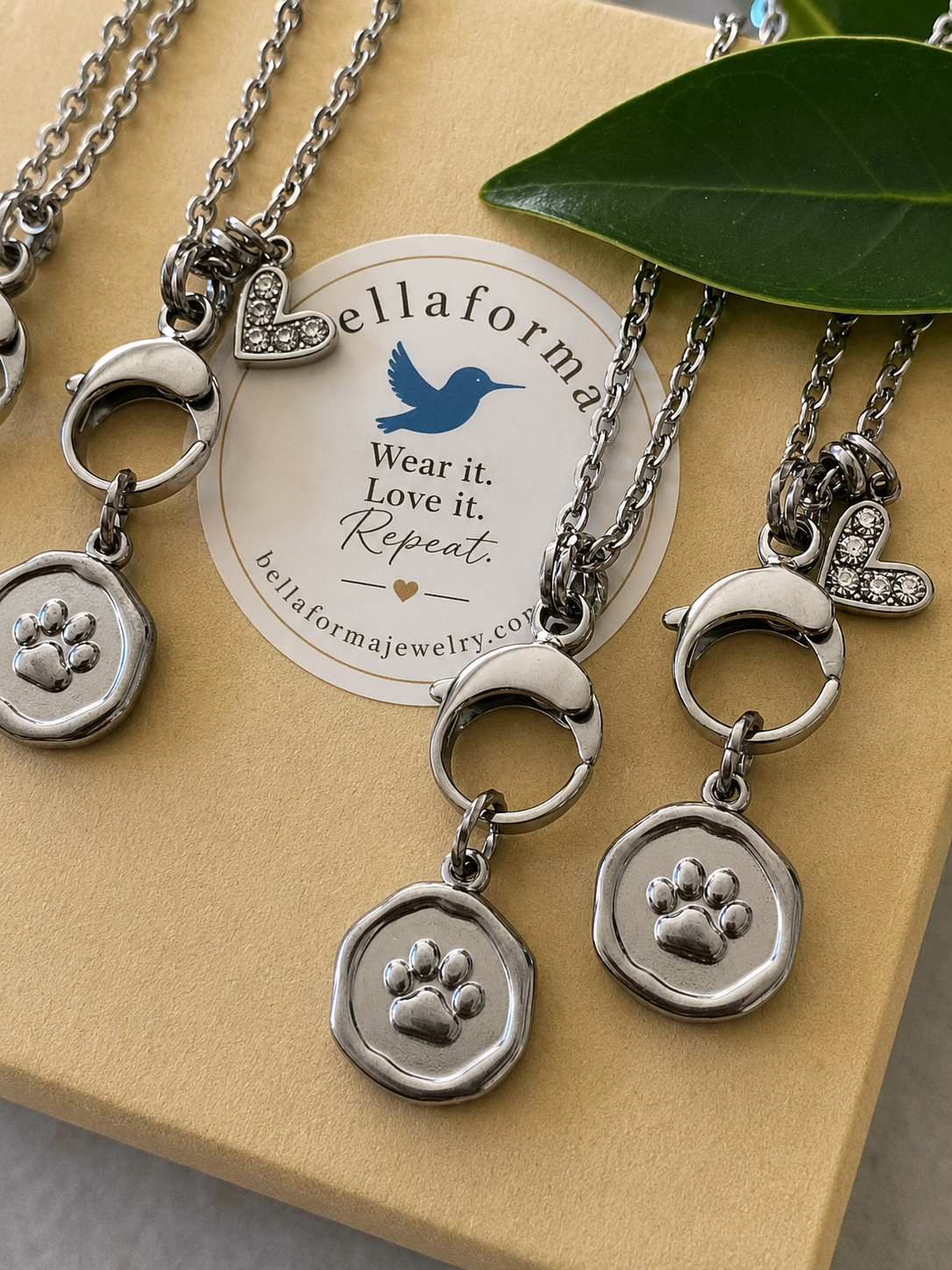 Paw Print Charm Necklace