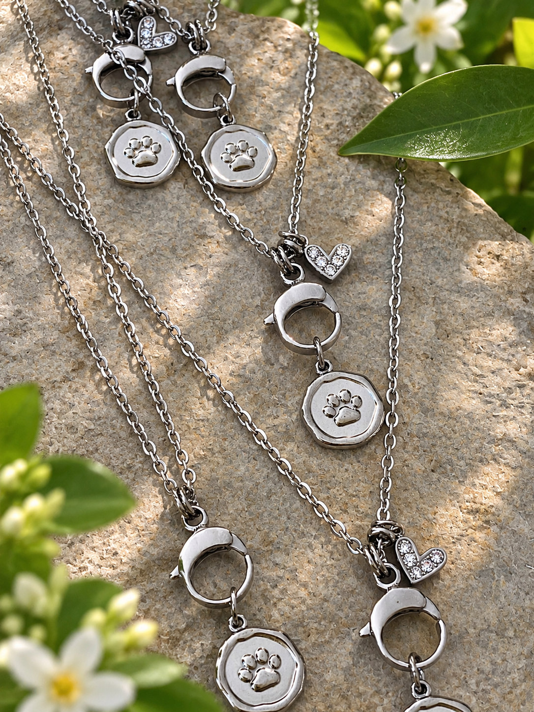 Paw Print Charm Necklace