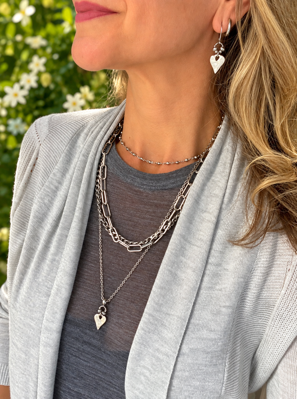 Rustic Heart Pendant Necklace