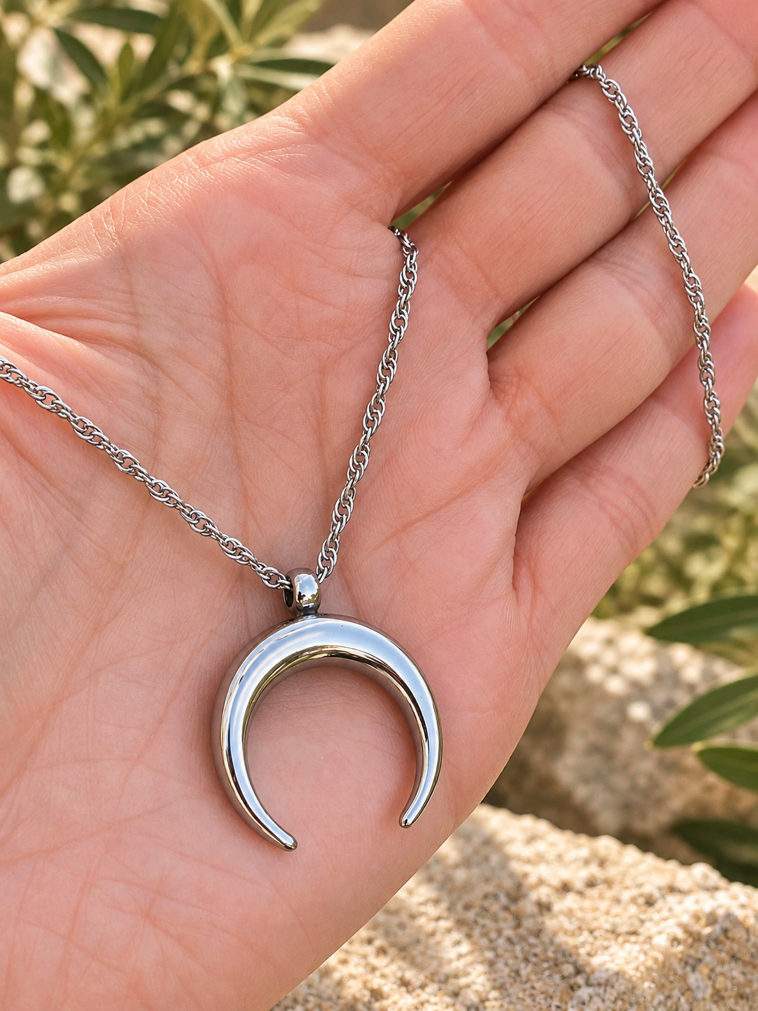 Crescent Moon Pendant Necklace