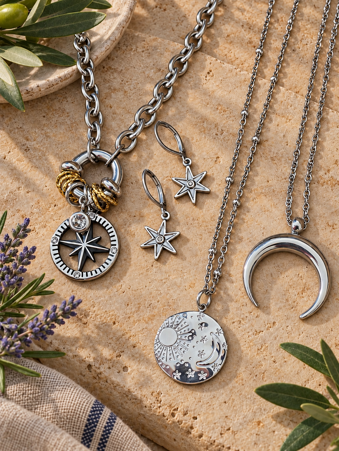 Crescent Moon Pendant Necklace